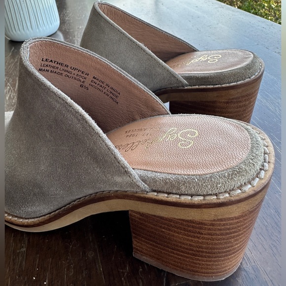 Seychelles taupe gray mule genuine leather - Picture 2 of 10